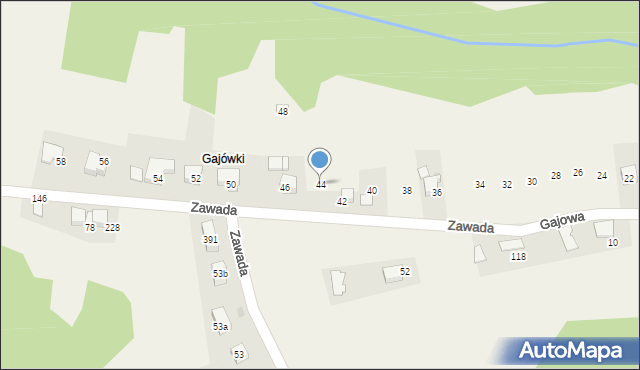 Siepraw, Gajowa, 44, mapa Siepraw