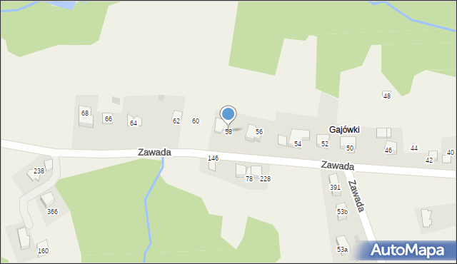 Siepraw, Gajowa, 58, mapa Siepraw