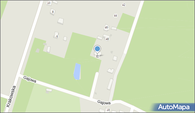 Skarżysko-Kamienna, Gajowa, 32, mapa Skarżysko-Kamienna