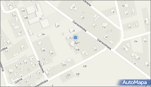 Sobienie-Jeziory, Garwolińska, 20a, mapa Sobienie-Jeziory