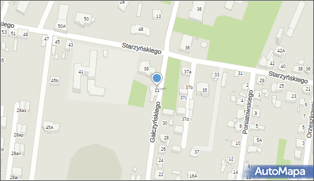 Sosnowiec, Gałczyńskiego Konstantego Ildefonsa, 11, mapa Sosnowca