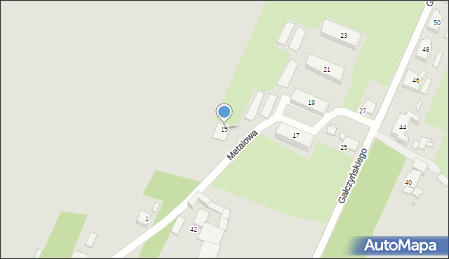 Sosnowiec, Gałczyńskiego Konstantego Ildefonsa, 15, mapa Sosnowca