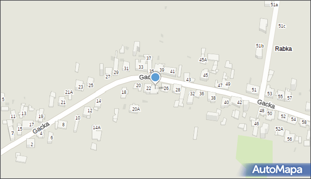 Sosnowiec, Gacka, 24, mapa Sosnowca