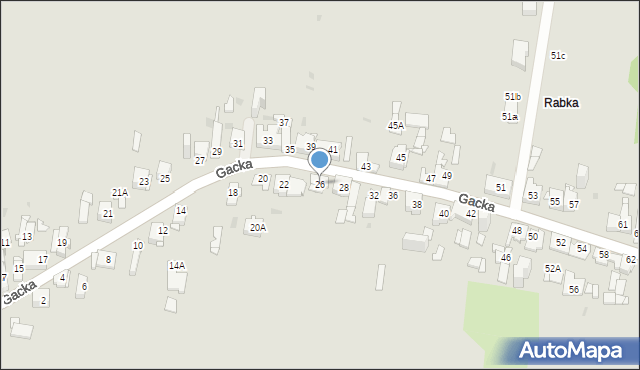 Sosnowiec, Gacka, 26, mapa Sosnowca