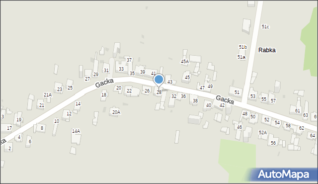 Sosnowiec, Gacka, 28, mapa Sosnowca