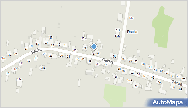 Sosnowiec, Gacka, 47, mapa Sosnowca