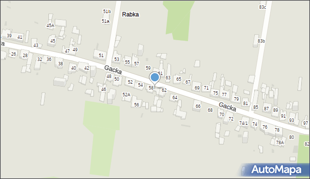 Sosnowiec, Gacka, 60, mapa Sosnowca