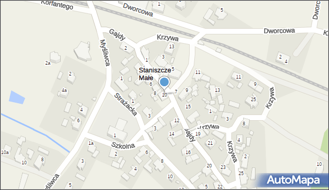 Staniszcze Małe, Gajdy, ks., 10, mapa Staniszcze Małe