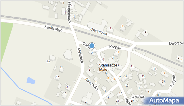 Staniszcze Małe, Gajdy, ks., 2, mapa Staniszcze Małe