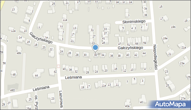 Stargard, Gałczyńskiego Konstantego Ildefonsa, 32, mapa Stargard