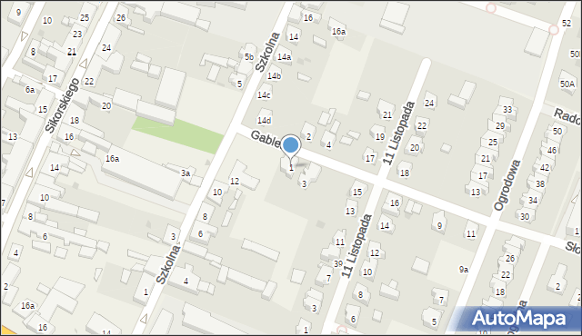 Strzałkowo, Gablera Władysława, 1, mapa Strzałkowo