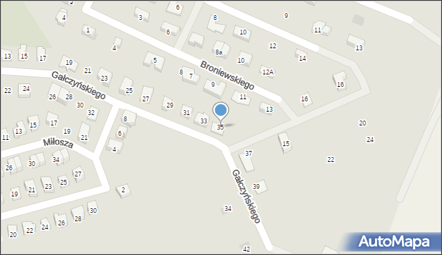 Strzelin, Gałczyńskiego Konstantego Ildefonsa, 35, mapa Strzelin