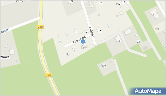 Strzeniówka, Gawrona, 2, mapa Strzeniówka