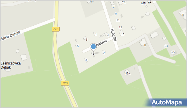 Strzeniówka, Gawrona, 4, mapa Strzeniówka