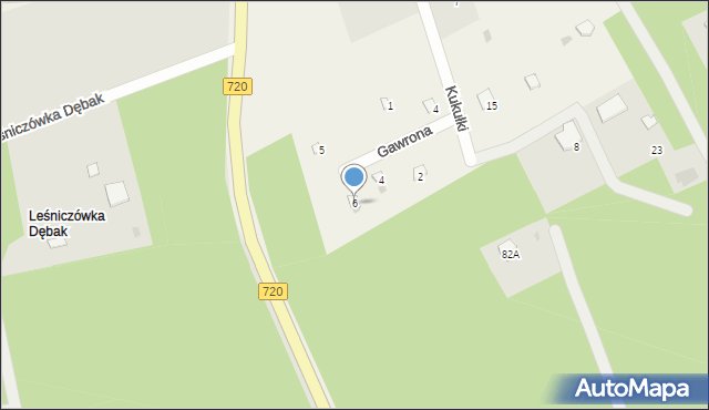 Strzeniówka, Gawrona, 6, mapa Strzeniówka