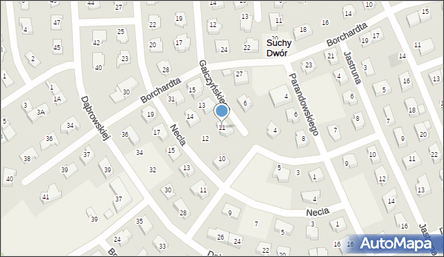 Suchy Dwór, Gałczyńskiego Konstantego Ildefonsa, 11, mapa Suchy Dwór