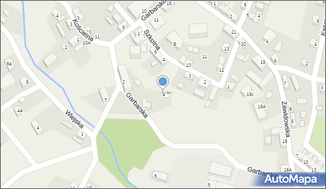 Sulików, Garbarska, 4, mapa Sulików