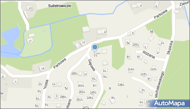 Sulistrowiczki, Gajowa, 1l, mapa Sulistrowiczki