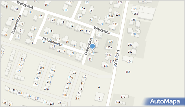 Swarzędz, Garbarska, 11, mapa Swarzędz