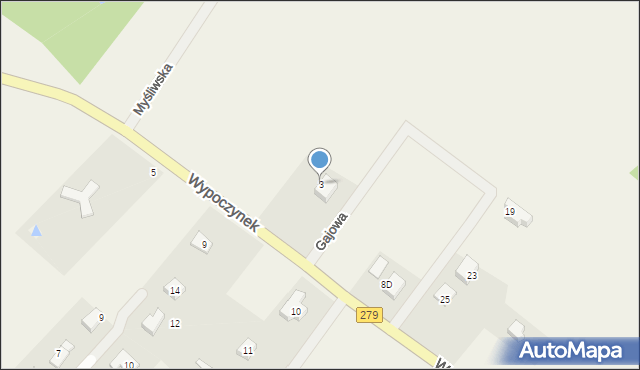 Świdnica, Gajowa, 3, mapa Świdnicy