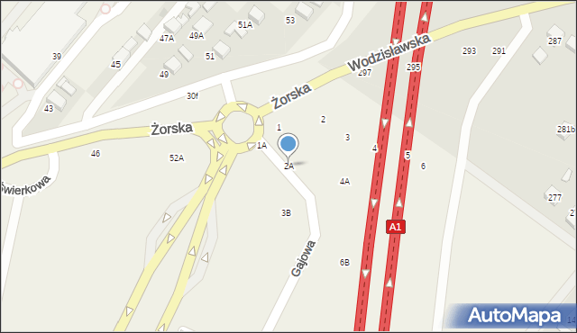 Świerklany, Gajowa, 2A, mapa Świerklany