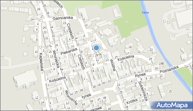 Szamotuły, Garncarska, 19, mapa Szamotuły