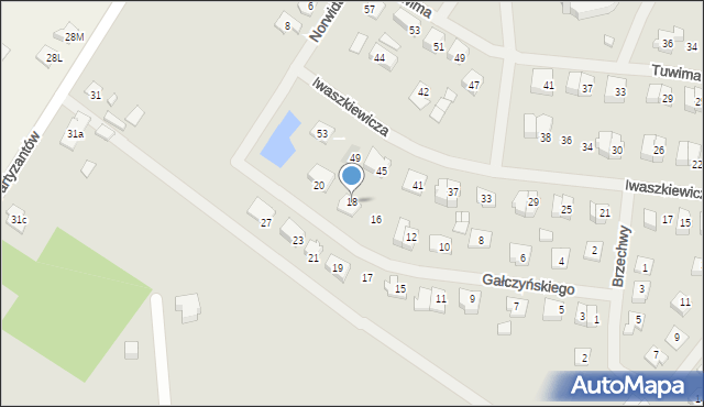 Szczytno, Gałczyńskiego Konstantego Ildefonsa, 18, mapa Szczytno