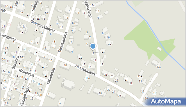 Tomaszów Lubelski, Gałczyńskiego Konstantego Ildefonsa, 3, mapa Tomaszów Lubelski