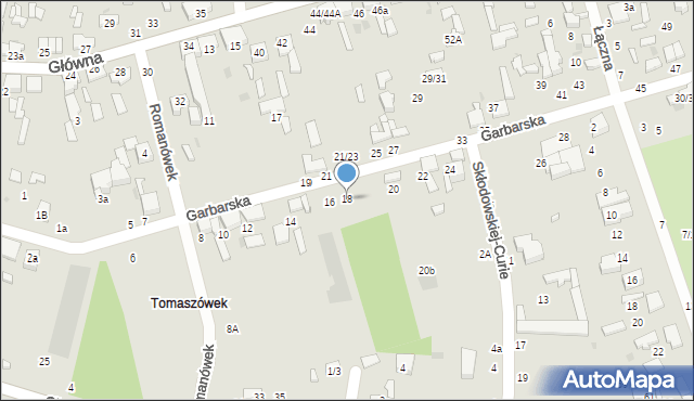 Tomaszów Mazowiecki, Garbarska, 18, mapa Tomaszów Mazowiecki