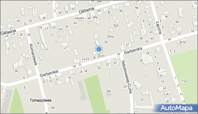 Tomaszów Mazowiecki, Garbarska, 27, mapa Tomaszów Mazowiecki