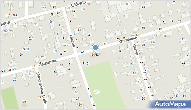 Tomaszów Mazowiecki, Garbarska, 30/32, mapa Tomaszów Mazowiecki