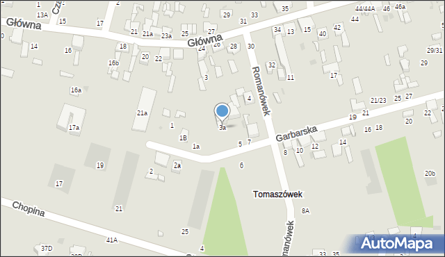 Tomaszów Mazowiecki, Garbarska, 3a, mapa Tomaszów Mazowiecki