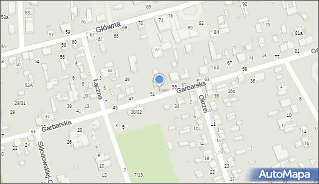 Tomaszów Mazowiecki, Garbarska, 53, mapa Tomaszów Mazowiecki