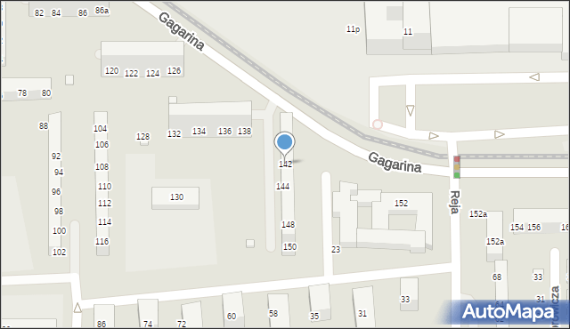 Toruń, Gagarina Jurija, 142, mapa Torunia