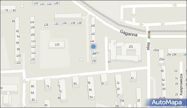 Toruń, Gagarina Jurija, 148, mapa Torunia