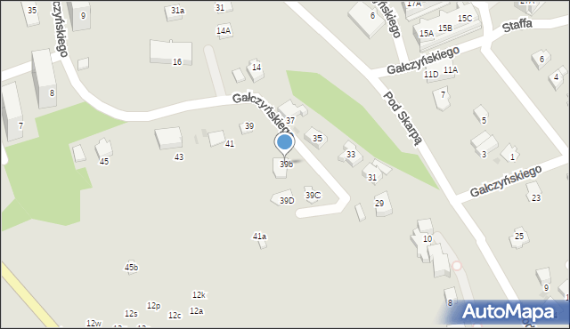 Ustroń, Gałczyńskiego Konstantego Ildefonsa, 39b, mapa Ustroń