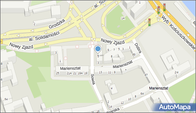 Warszawa, Garbarska, 5, mapa Warszawy