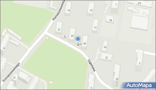 Warszawa, Gąbińska, 28, mapa Warszawy