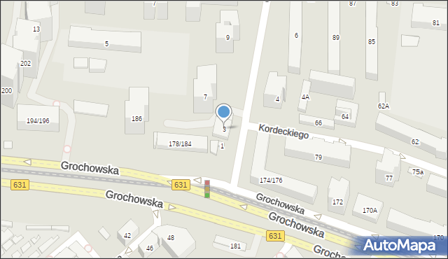 Warszawa, Garwolińska, 3, mapa Warszawy