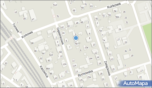 Warszawa, Gąsienicowa, 7A, mapa Warszawy