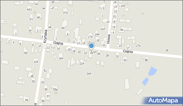 Wasilków, Gajna, 24, mapa Wasilków