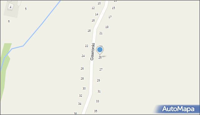 Wilków, Gawronki, 25, mapa Wilków