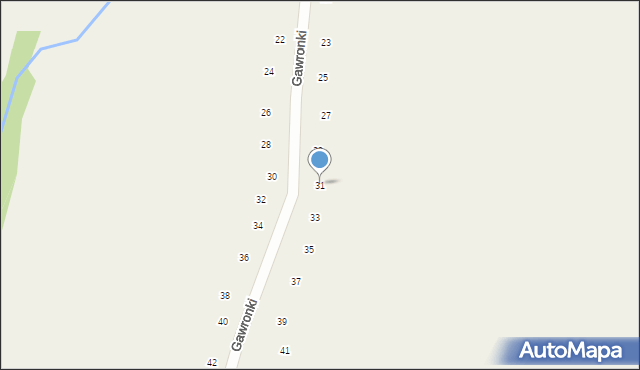 Wilków, Gawronki, 31, mapa Wilków