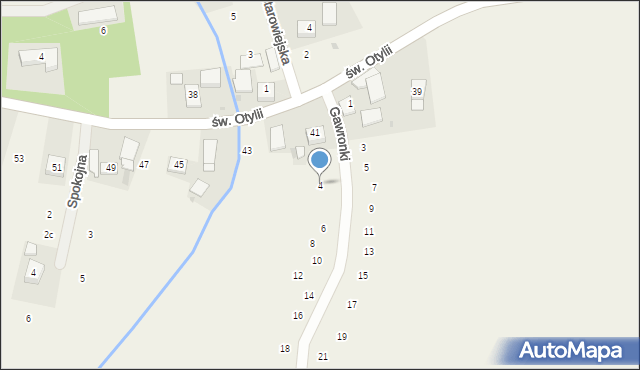 Wilków, Gawronki, 4, mapa Wilków
