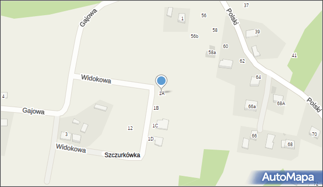 Włosań, Gajowa, 1A, mapa Włosań