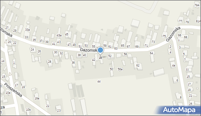 Wola Moszczenicka, Gazomska, 48, mapa Wola Moszczenicka