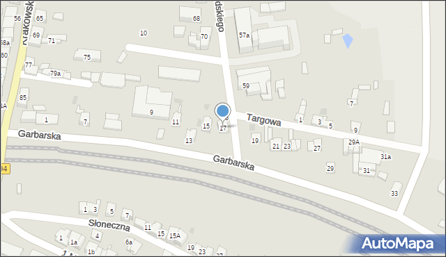 Wolbrom, Garbarska, 17, mapa Wolbrom