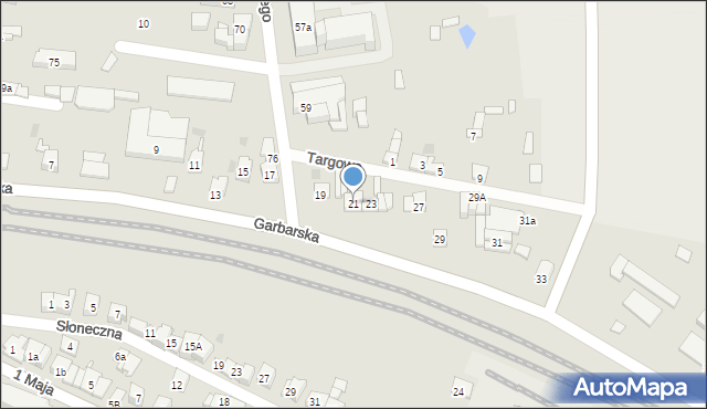 Wolbrom, Garbarska, 21, mapa Wolbrom
