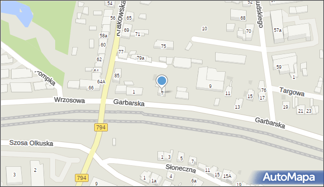 Wolbrom, Garbarska, 7, mapa Wolbrom