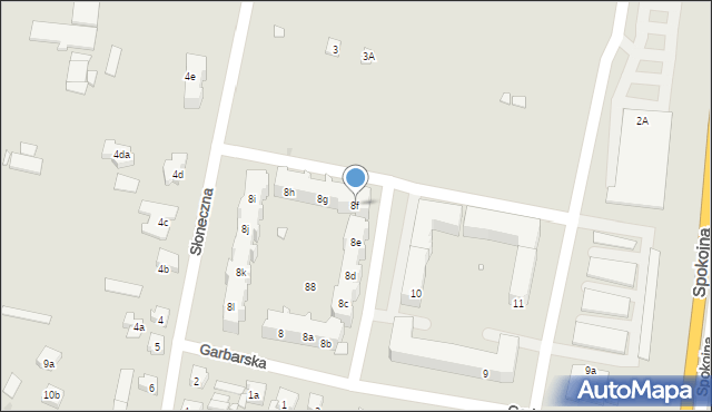 Wolsztyn, Garbarska, 8f, mapa Wolsztyn